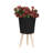 S/2 10/12" Ridged Planter W/ Wood Legs