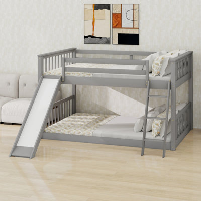 Bunk Bed with Convertible Slide and Ladder