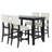5-Piece Counter Height Dining Set, Dining Table Set Dining Room Set, Classic Elegant Table And 4 Chairs