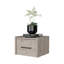 Table de chevet flottante murale gris clair-1880460987