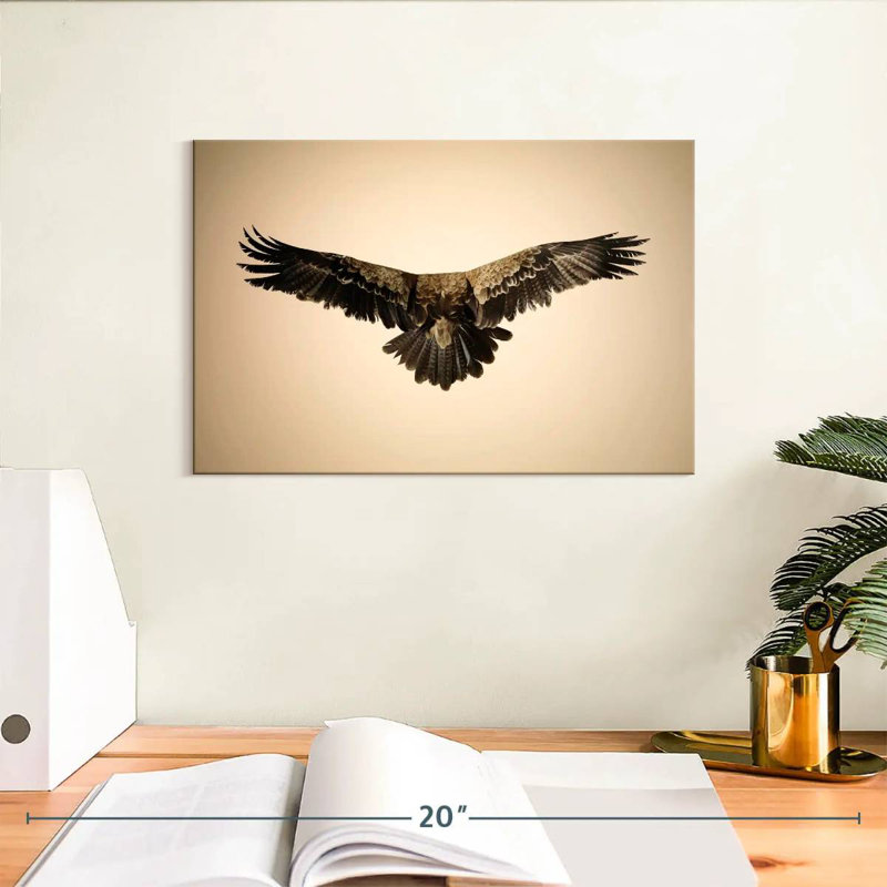Soaring Tawny Eagle, 8" H x 12" W
