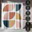 Rideau de douche 71 "x 74", cercles Mid-Century par ArtPrink