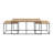 Alaterre Furniture Coffee Table Set - 3PC Industrial Nesting Tables with Large Table and Side Tables