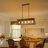 Ayling 5-Light 38" W Vintage Industrial Island Linear Chandelier with Rectangle Light Shade for Kitchen Island Dining Room-97780875