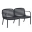 Causeuse d'extérieur en PP, structure noire avec coussin beige-260535100-260535101