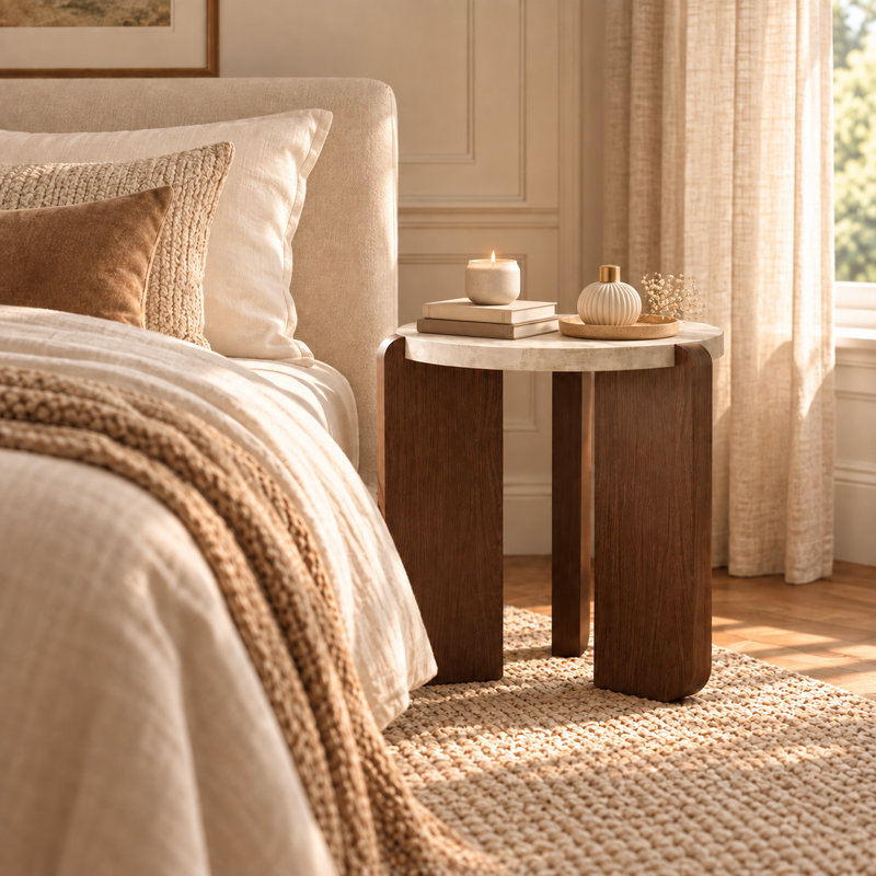 18 "Modern Round Side Table