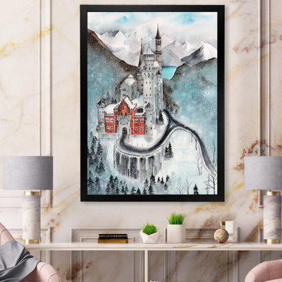 Château historique dans les montagnes I - reproduction sur toile