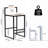 Faux Leather Upholstered Metal Bar Stools Set with Back-1928819944