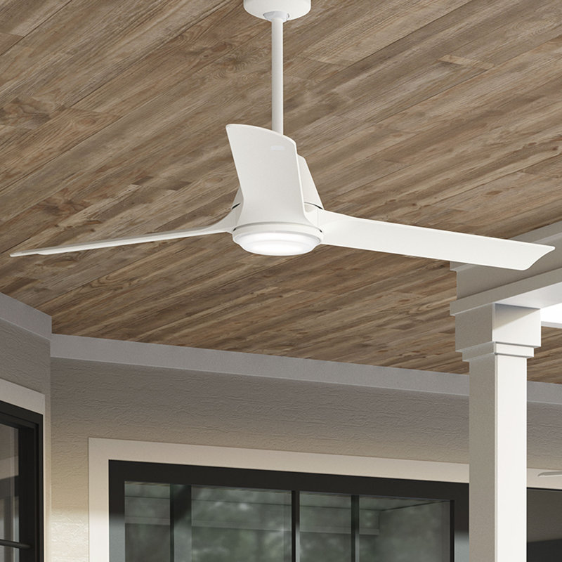 Hunter 60 inch Aeronaut Wi-Fi ENERGY STAR® Damp Rated Ceiling Fan with LED Light Kit and Handheld Remote