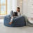 Memory Foam Filling Bean Bag Chair with Plush Velvet Removable Cover, Converts to Mattress & Sofa, Perfect for Living Room & Family-1741041208-1741041214