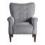Fauteuil en velours rembourré avec dossier capitonné-691396636