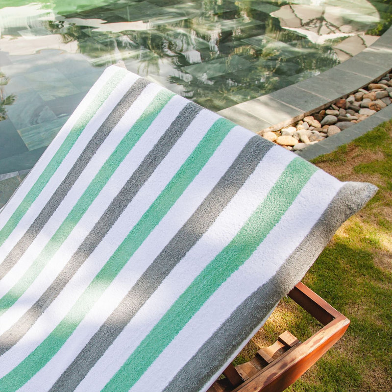 Cabo Cabana Chaise Cover 30x85 (2/Pack), Gray/Green
