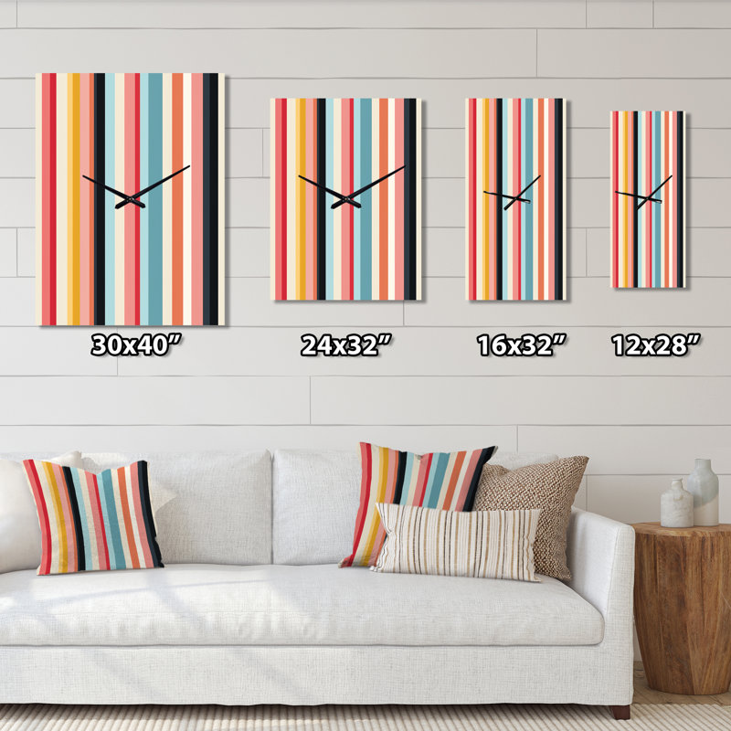 Jaskarn - Horloge murale abstraite Mid-Century, Petit