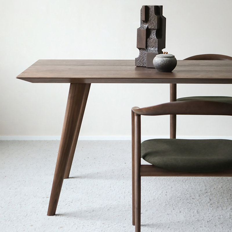 Medwin Ash Solid Wood Dining Table, 35.43" W x 86.61" L