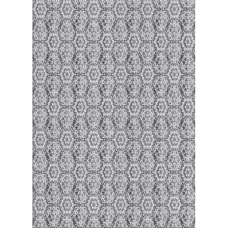 Tapis de zone gris en laine touffeté à la main Treva