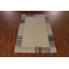 Tapis beige uni uni à bordure Gabbeh 5 x 8