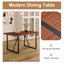 Ensemble de table et de chaises. Une table de salle à manger avec des pieds en métal noir, jumelée à 4 chaises douces et des pieds en métal noir-329893621-329893623