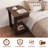 C Shaped End Table with 360° Adjustable Desktop and Rolling Casters