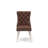 Dallas Parson Dining Room Chairs, Button Tufted Back with Nailhead Trim, Burgundy Polyester Fabric Padded Chairs, Set of 2, Linen White-1233069989