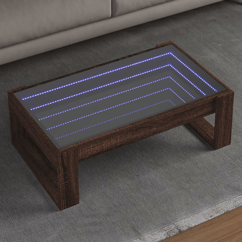 Cyndal Coffee Table, 30cm H x 90cm L x 53cm W, Brown Oak