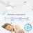 52" Smart Flush Mount Ceiling Fans With Lights Remote,Quiet DC Motor,Outdoor Indoor Low Profile White Ceiling Fan,Control With WIFI Alexa App,Dimmable,ABS Blades,For Modern Bedroom Patio-256169802-256169804