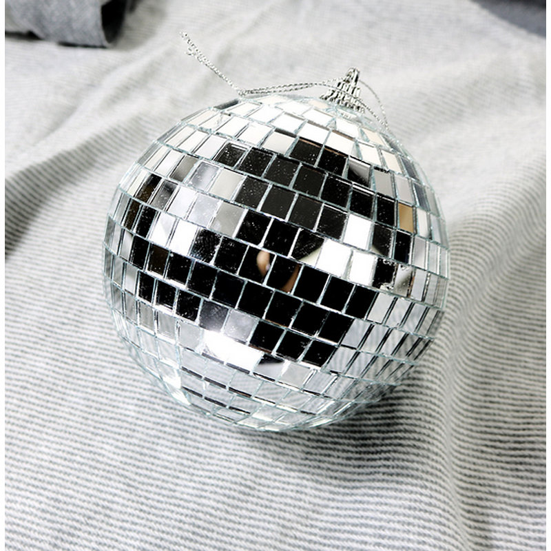 Boule disco à miroir, H 4 po x l 4 po x P 4 po