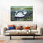 Art contemporain serein, tranquille, nature abstraite, faune, art mural-1025265464