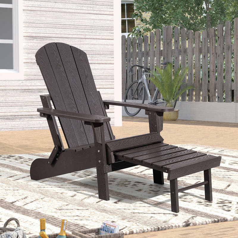Chaise Adirondack pliante Hurley Morphew, Espresso