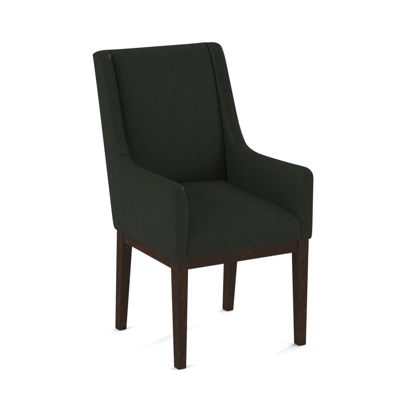 Upholstered Arm Chair, Salvador Asphalt, White