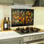 Panneau de dosseret en verre trempé Spice Symphony - Protecteur mural de cuisine et art mural décoratif-806441849