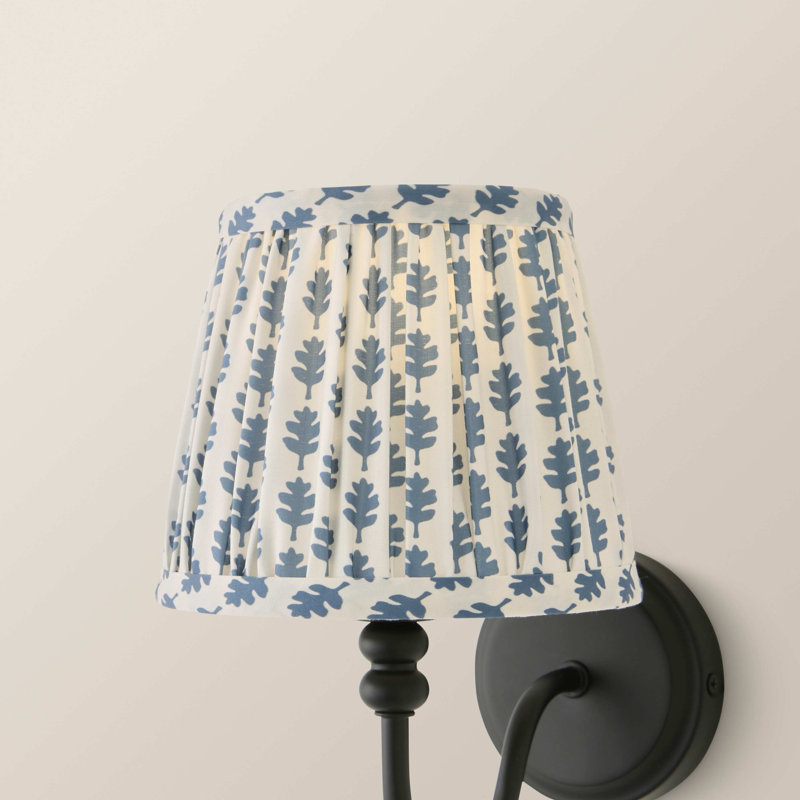 13cm H Blended Fabric Dome Wall Sconce Shade ( Slip-On ), Blue