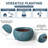 Medium Blue Patina (Upgraded Interior) Concrete Round Planter / Pot With Drainage Holes-117466583