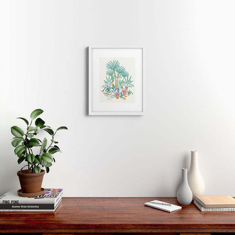 Exotic Greenhouse, reproduction d'art encadrée, Cadre blanc, H 20 po x l 16 po