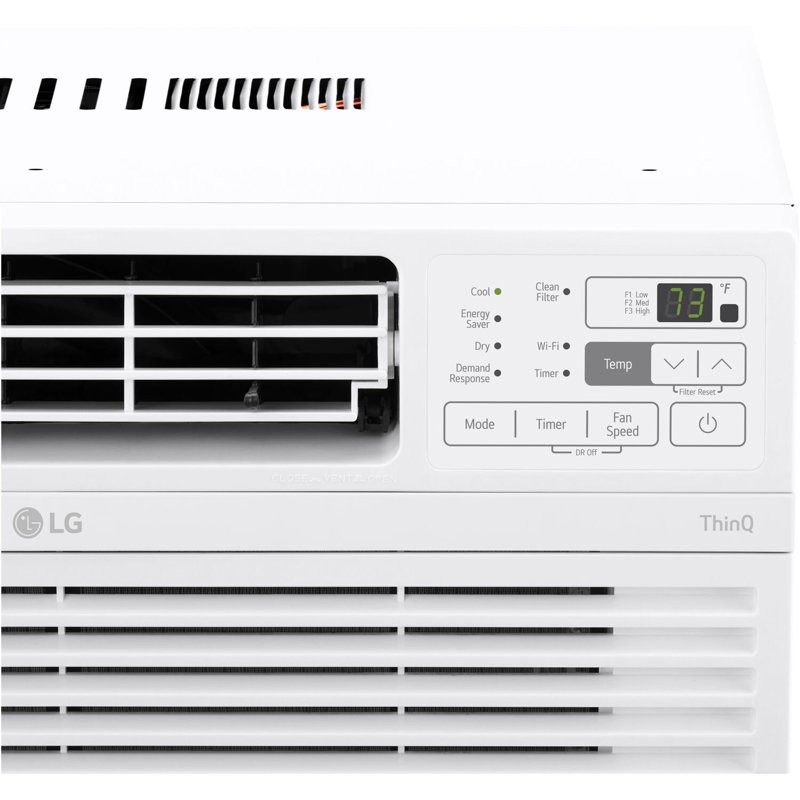 LG 10,000 BTU White Smart Window Air Conditioner with Remote