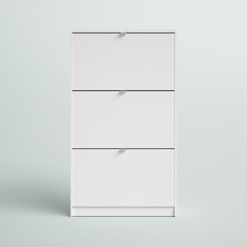 Domini 10 Pair Shoe Storage Cabinet, White