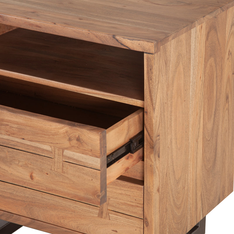 Glenwood Nightstand In Smoked Acacia