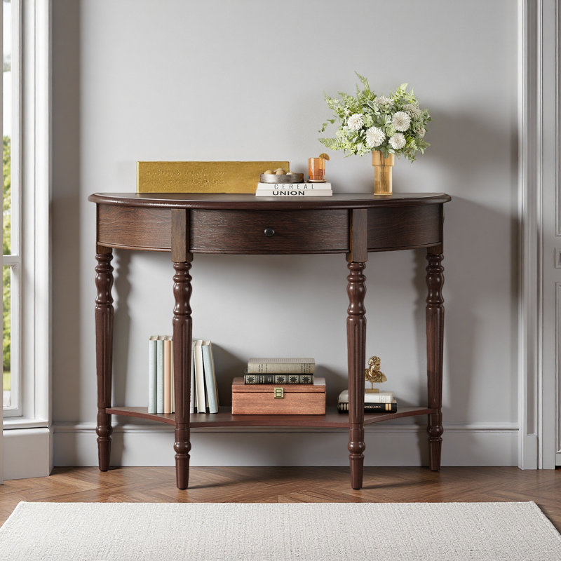 Console avec tiroir et tablette Farmhouse, Espresso