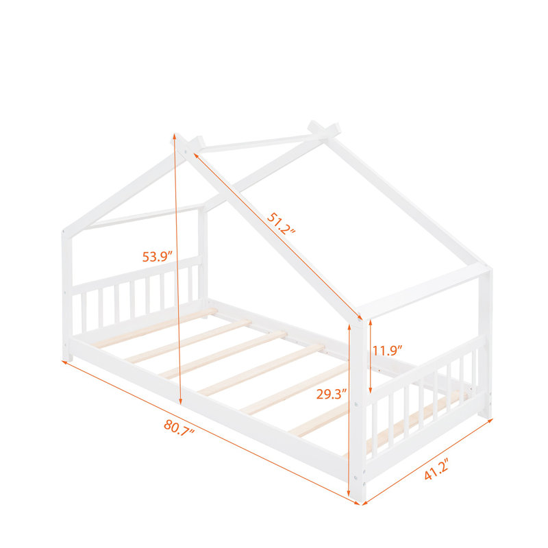 House Bed, White, Twin