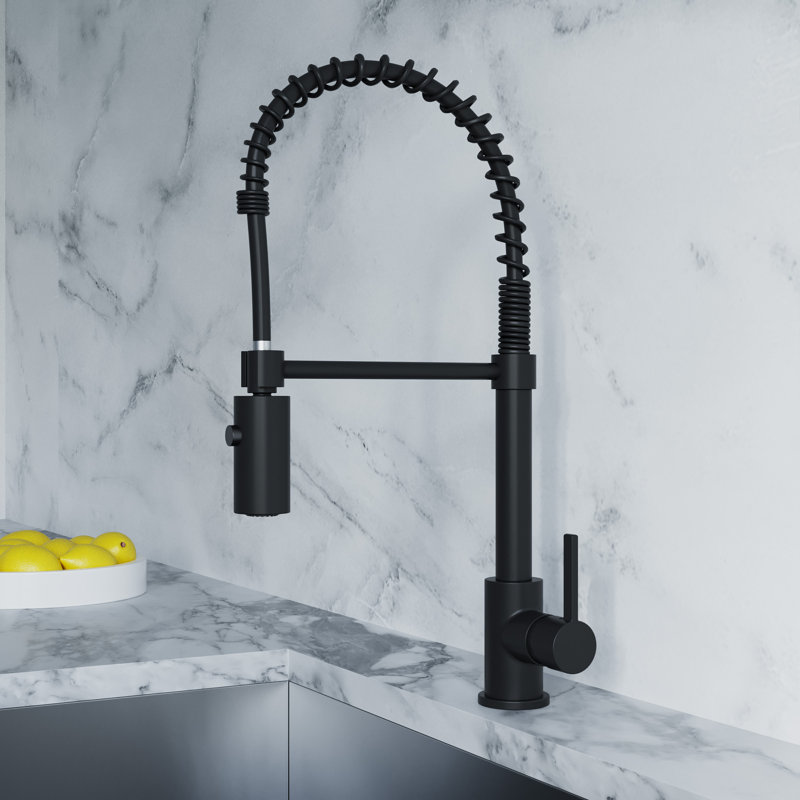Dowell Pull Down Kitchen Faucet, Black