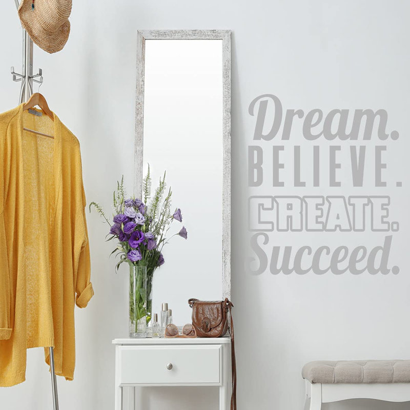 Adhésif décoratif chambre à coucher Quote, H 22 po x l 20 po, Argent