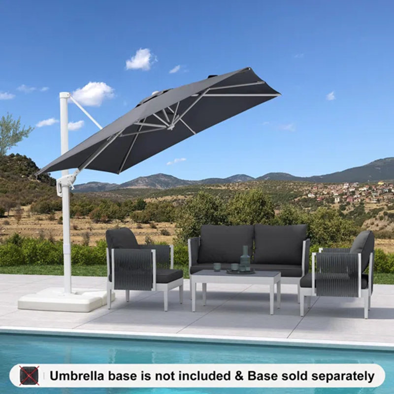 243cm Cantilever Parasol, Light Grey