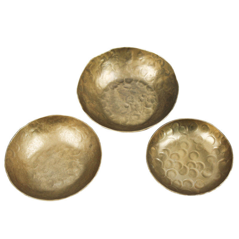 Ensemble de 3 bols martelés de 3,25 po à 4,25 po de diamètre