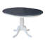 Table de salle à manger avec piédestal et à rallonge en bois massif Ingbert-48784972