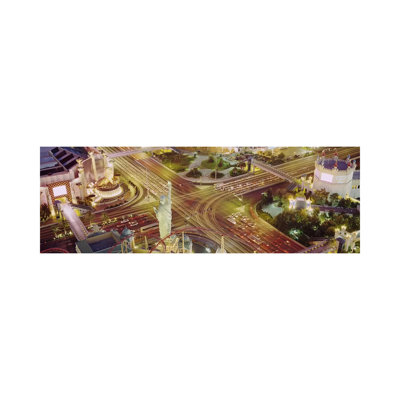 The Strip, Las Vegas, Nevada, USA #3 by Panoramic Images - Wrapped Canvas Panoramic Print