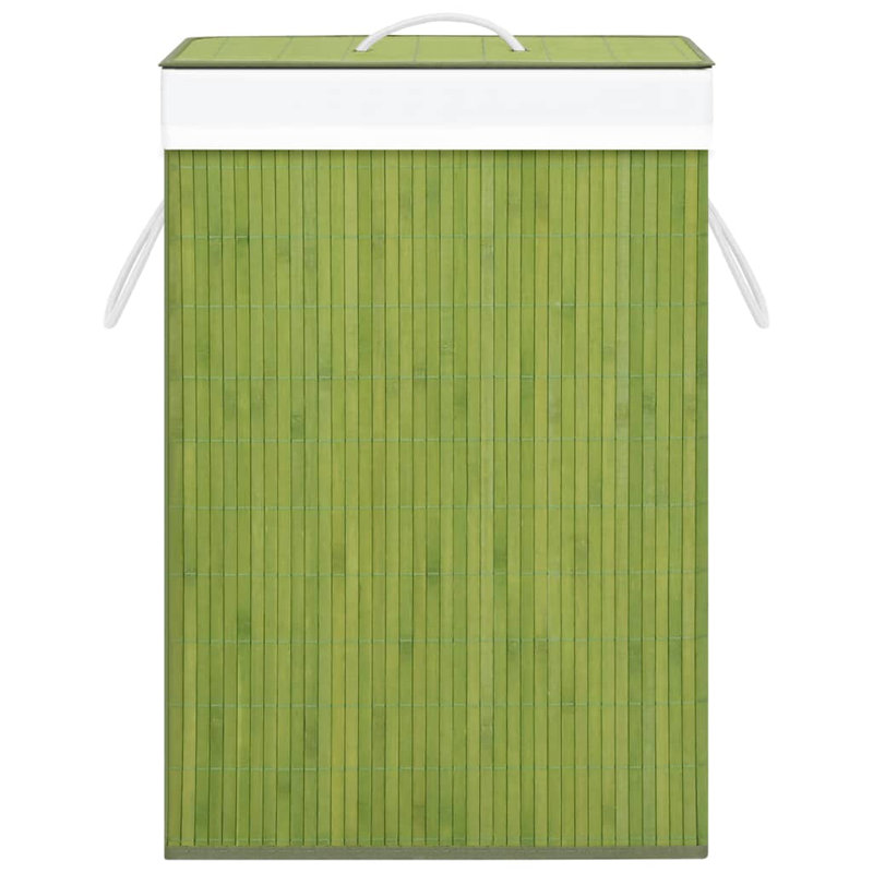 Bamboo Laundry Basket, Small (60 cm x 40 cm x 30 cm), Black