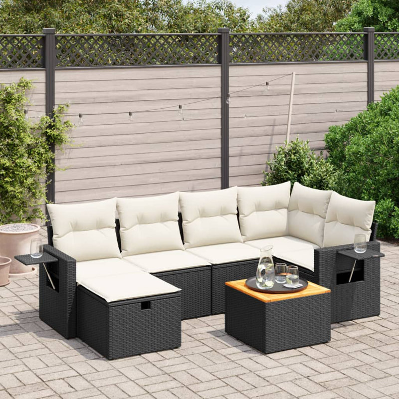 Vidaxl Garden Sofa Set Black