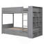 Lit superposé au-dessus de 2 tiroirs et armoire multicouche Kayelin