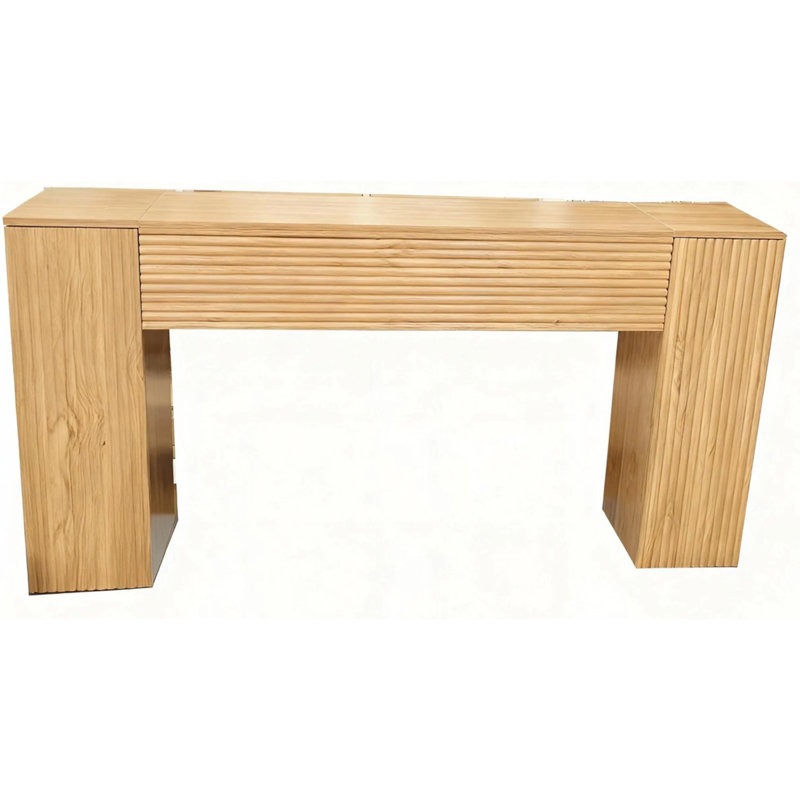 Console avec armoire, Bois naturel