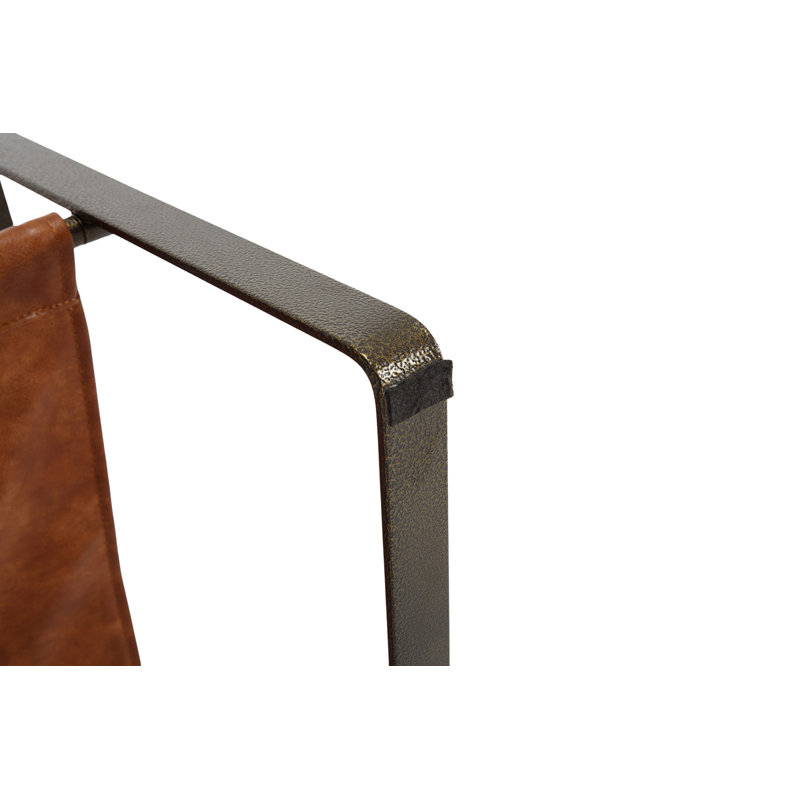 Fauteuil l 29,75 po Gerani, Similicuir brun clair