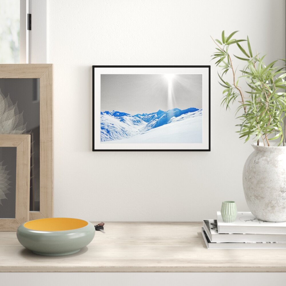 Gerahmtes Poster Berglandschaft im Winter